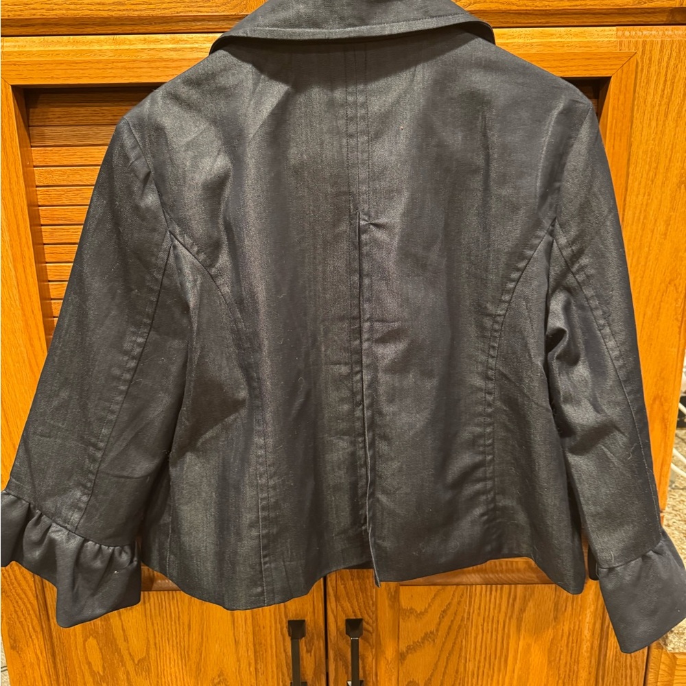 SMITH Black Blazer with Ruffle Cuffs - Picture 2 of 4